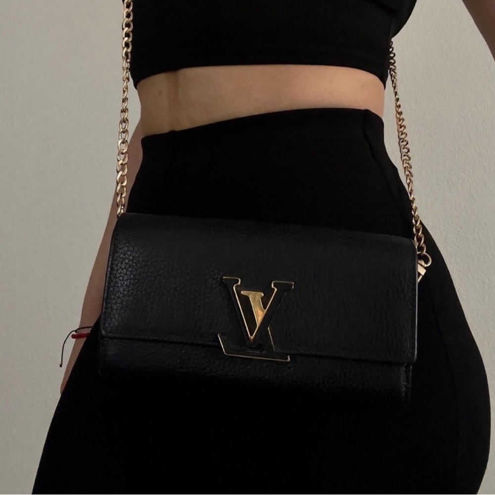 Authentic LV Taurillon Portefeuille Capucines Wallet WOC On Chain
